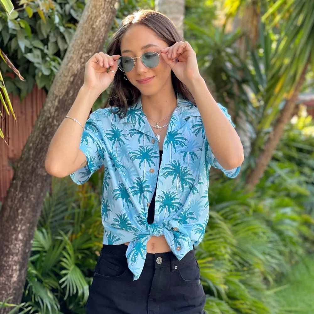 Island Blues - Unisex Cotton Hawaiian Shirt