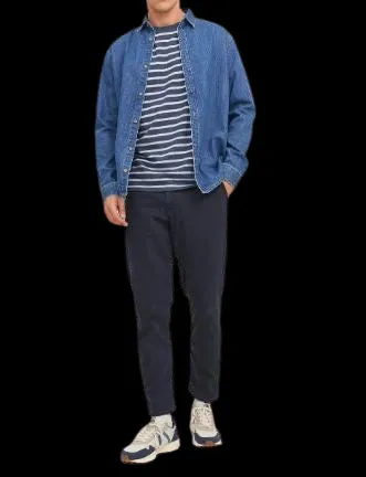 jack & jones men's jpstace jjharlow chino navy trousers