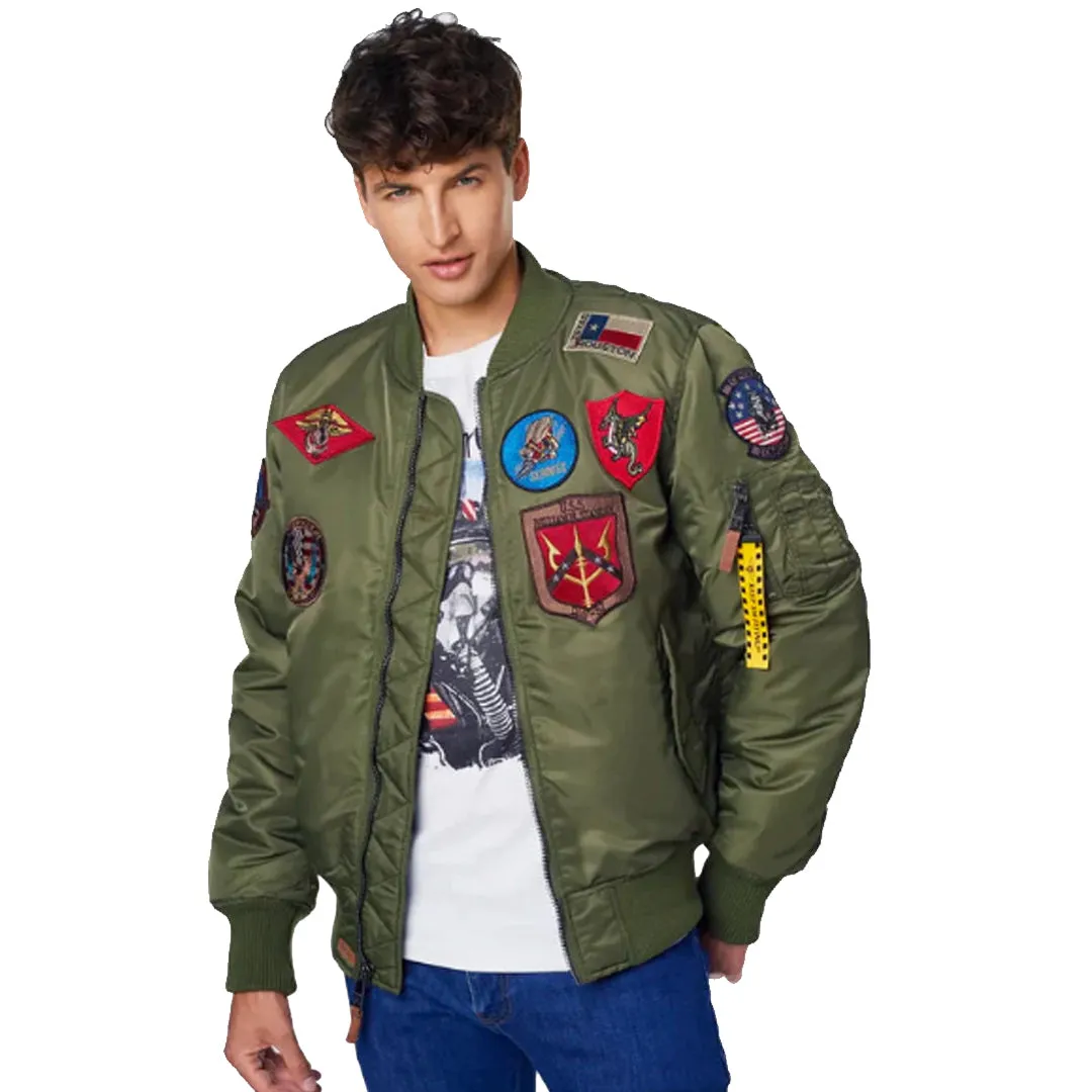 Jacket - TOP GUN MA-1 Nylon Bomber w/Patches  (TGJ1540P)