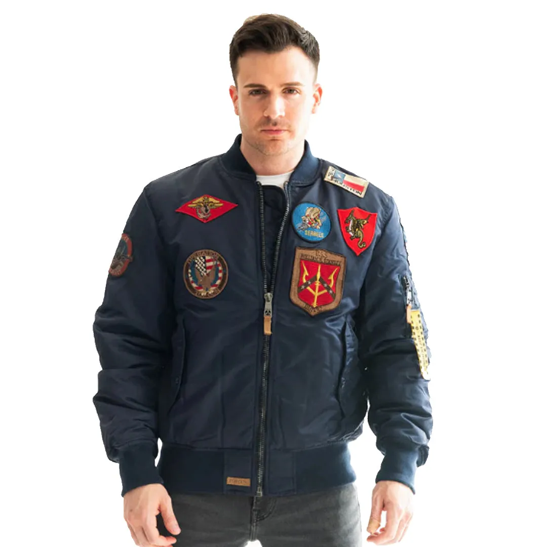 Jacket - TOP GUN MA-1 Nylon Bomber w/Patches  (TGJ1540P)