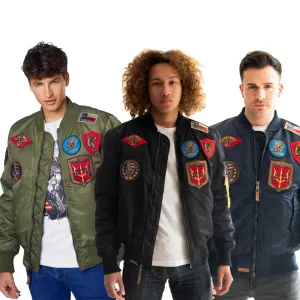 Jacket - TOP GUN MA-1 Nylon Bomber w/Patches  (TGJ1540P)