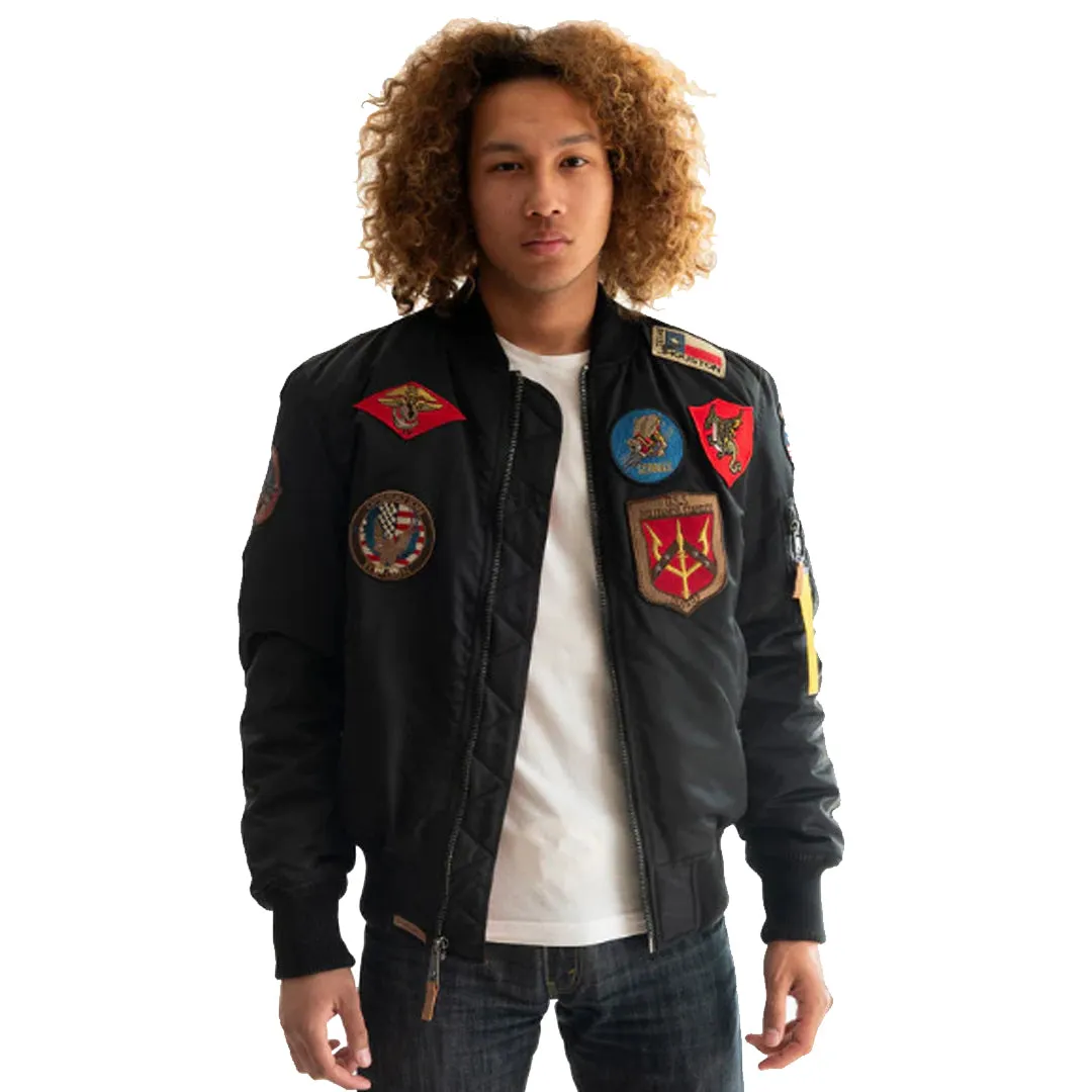Jacket - TOP GUN MA-1 Nylon Bomber w/Patches  (TGJ1540P)