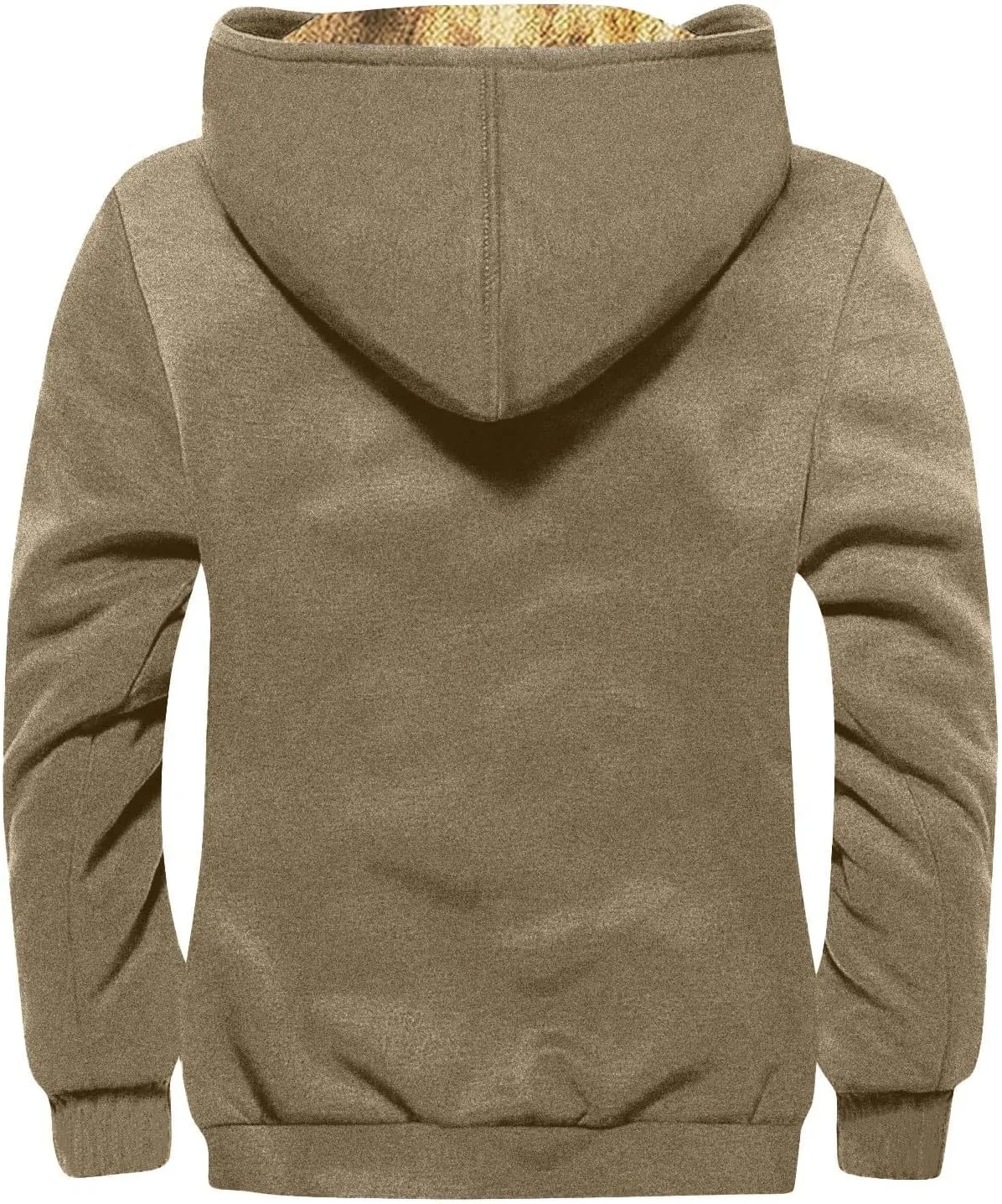 Jackets for Men Winter Comfortable Coats Full Zip Up Hoodies with Pocket Fuzzy Thermal Oversized Casual Outerwear