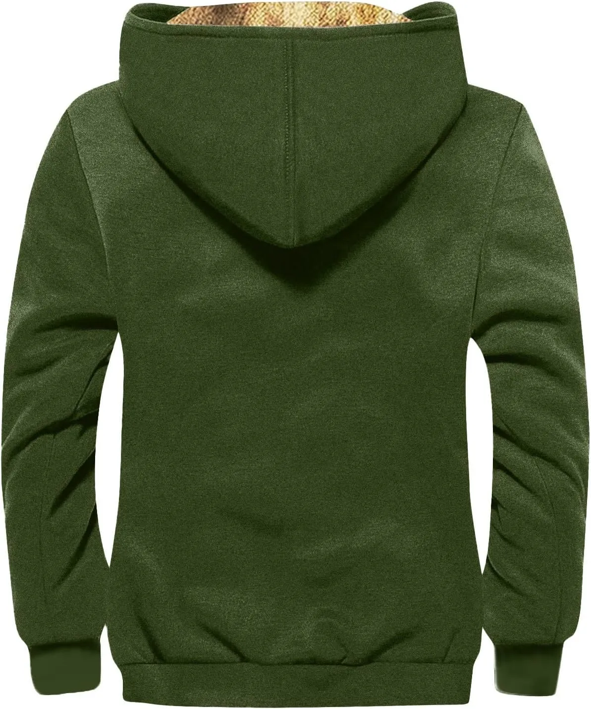 Jackets for Men Winter Comfortable Coats Full Zip Up Hoodies with Pocket Fuzzy Thermal Oversized Casual Outerwear