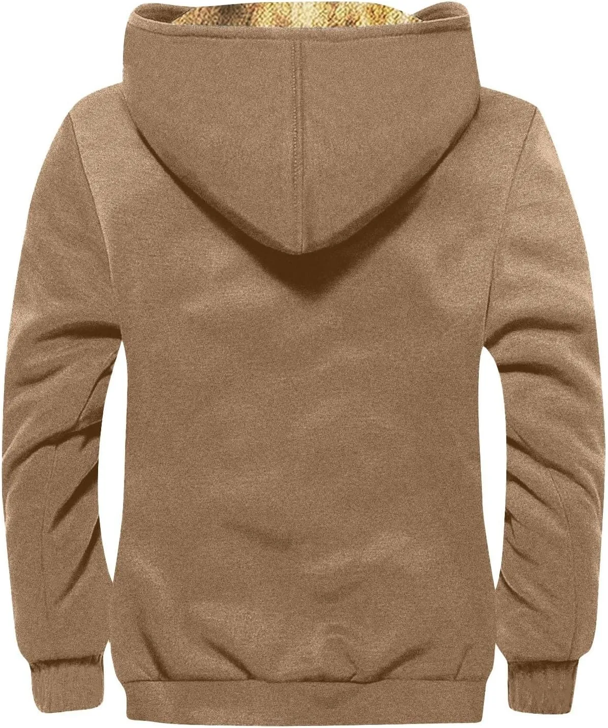 Jackets for Men Winter Comfortable Coats Full Zip Up Hoodies with Pocket Fuzzy Thermal Oversized Casual Outerwear