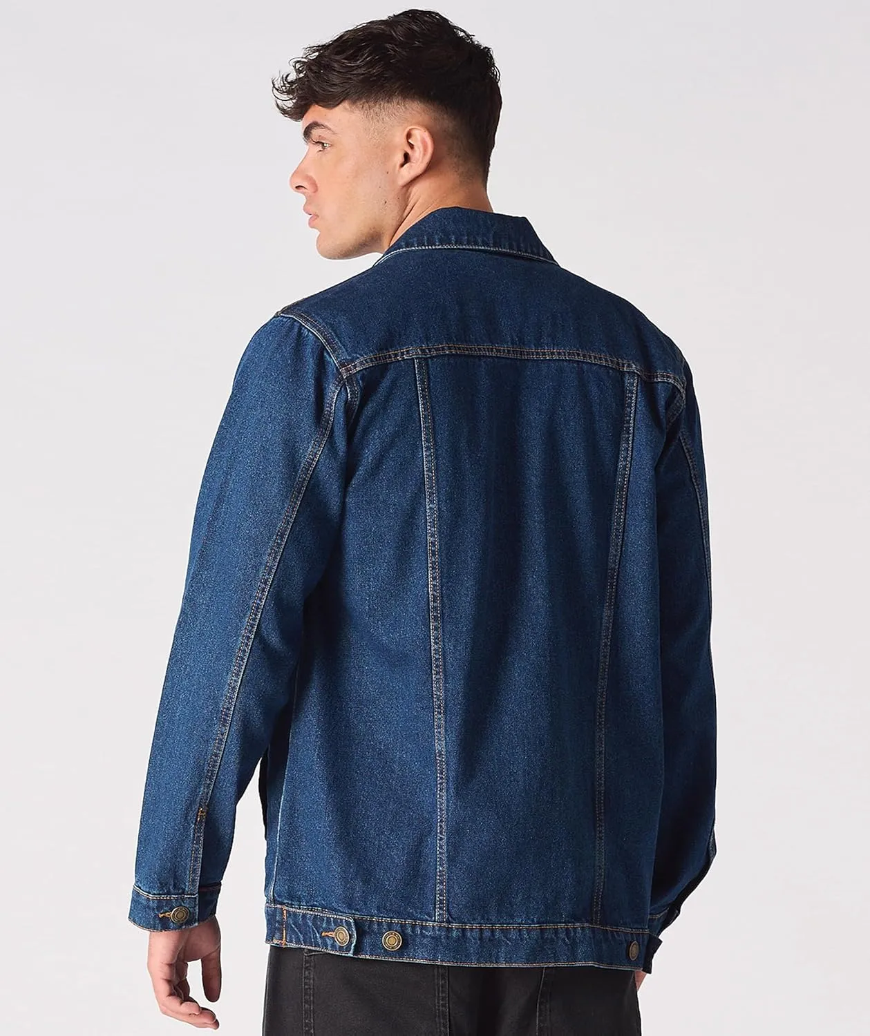 Jean Jacket For Men - Classic Trucker Style Slim Fit Casual Outerwear Button Down Cowboy Cut - Men's Denim Jacket
