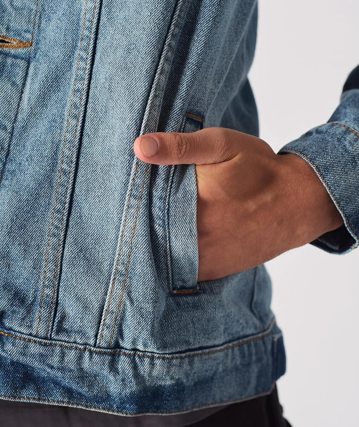 Jean Jacket For Men - Classic Trucker Style Slim Fit Casual Outerwear Button Down Cowboy Cut - Men's Denim Jacket