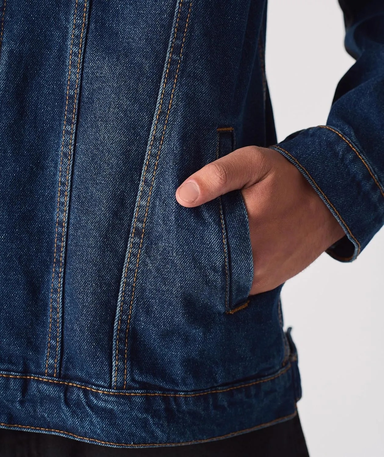 Jean Jacket For Men - Classic Trucker Style Slim Fit Casual Outerwear Button Down Cowboy Cut - Men's Denim Jacket