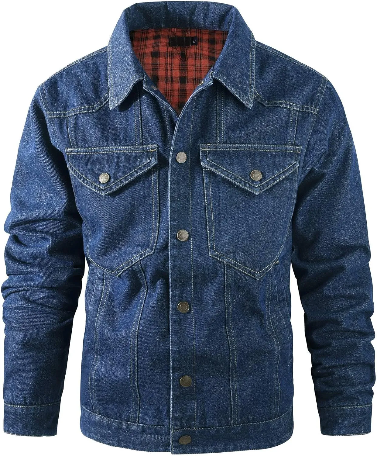 Jean Jacket Trucker Jackets for Men Classic Slim Fit Casual Outerwear Button Down Cowboy Cut Men's Denim Jacket