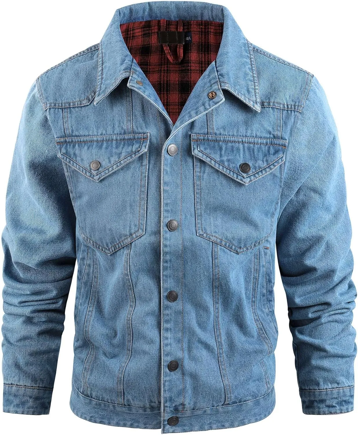 Jean Jacket Trucker Jackets for Men Classic Slim Fit Casual Outerwear Button Down Cowboy Cut Men's Denim Jacket