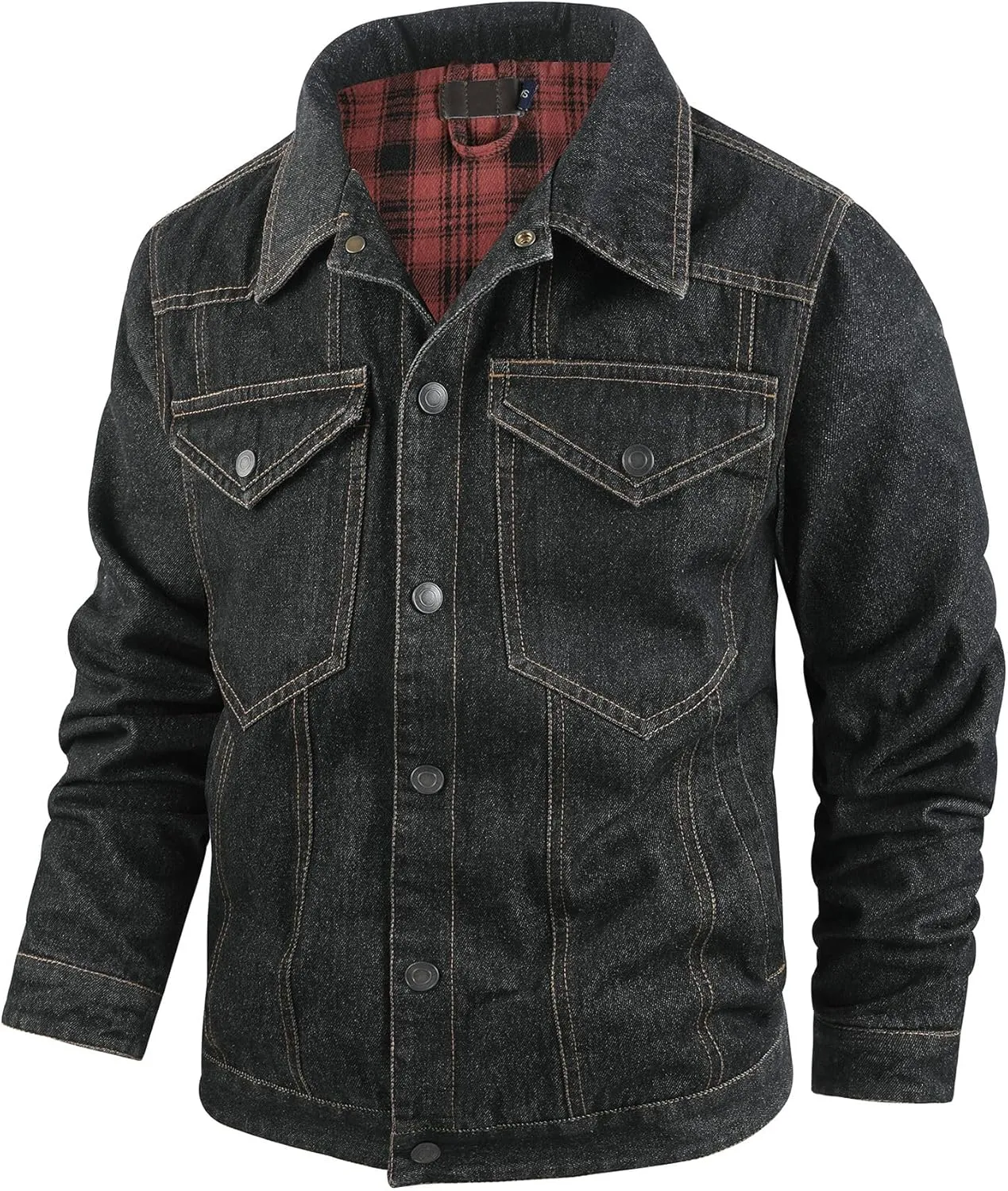Jean Jacket Trucker Jackets for Men Classic Slim Fit Casual Outerwear Button Down Cowboy Cut Men's Denim Jacket