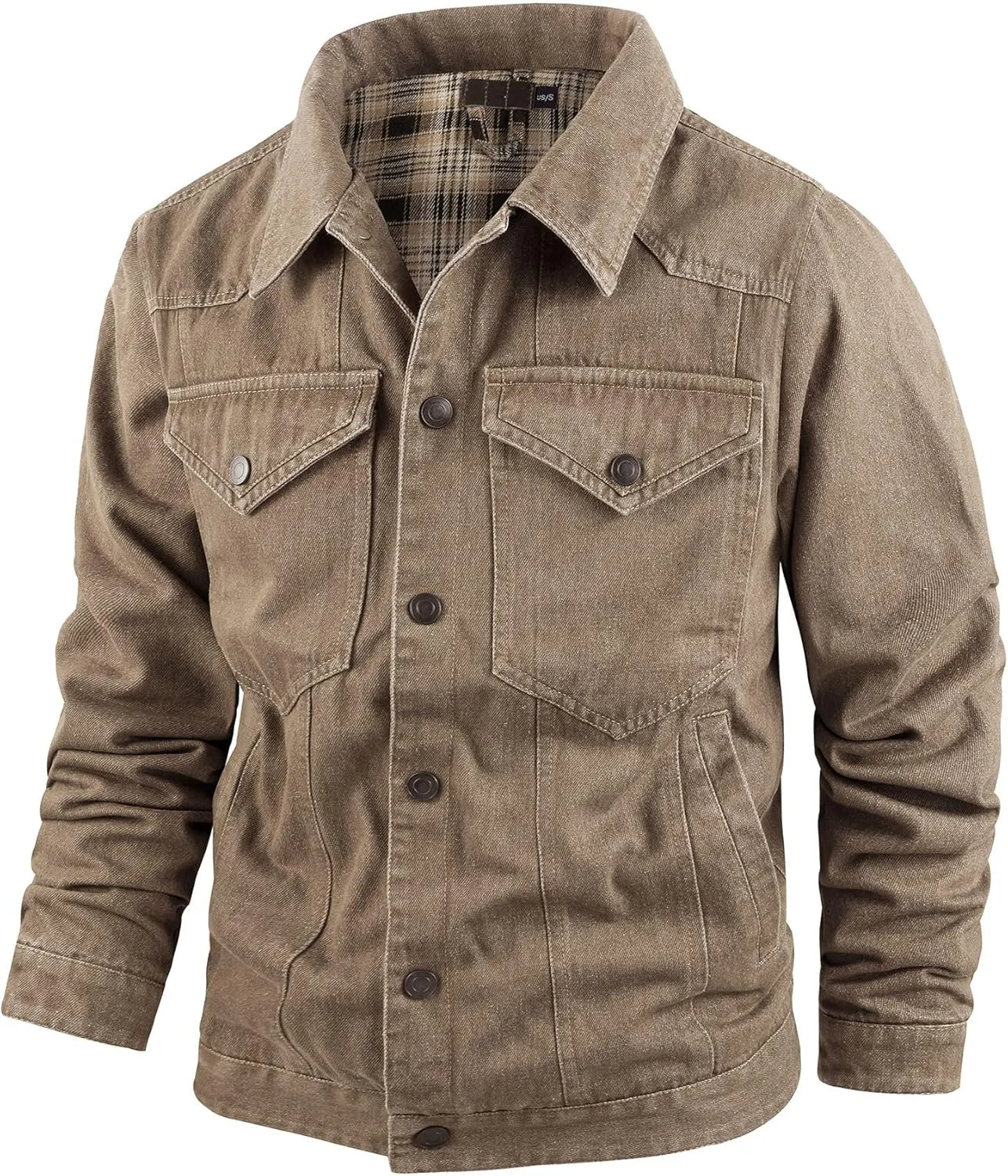 Jean Jacket Trucker Jackets for Men Classic Slim Fit Casual Outerwear Button Down Cowboy Cut Men's Denim Jacket