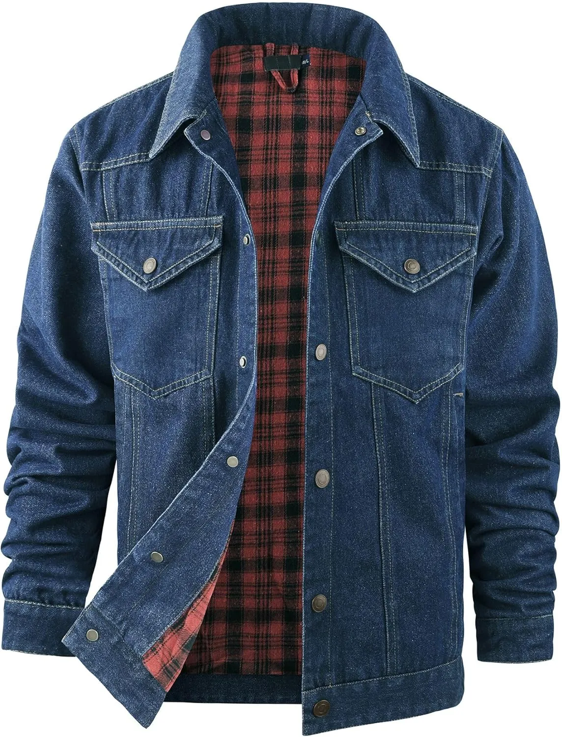 Jean Jacket Trucker Jackets for Men Classic Slim Fit Casual Outerwear Button Down Cowboy Cut Men's Denim Jacket