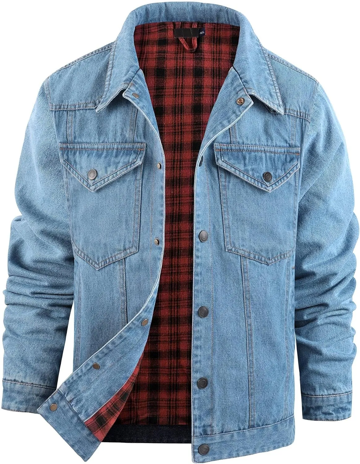 Jean Jacket Trucker Jackets for Men Classic Slim Fit Casual Outerwear Button Down Cowboy Cut Men's Denim Jacket