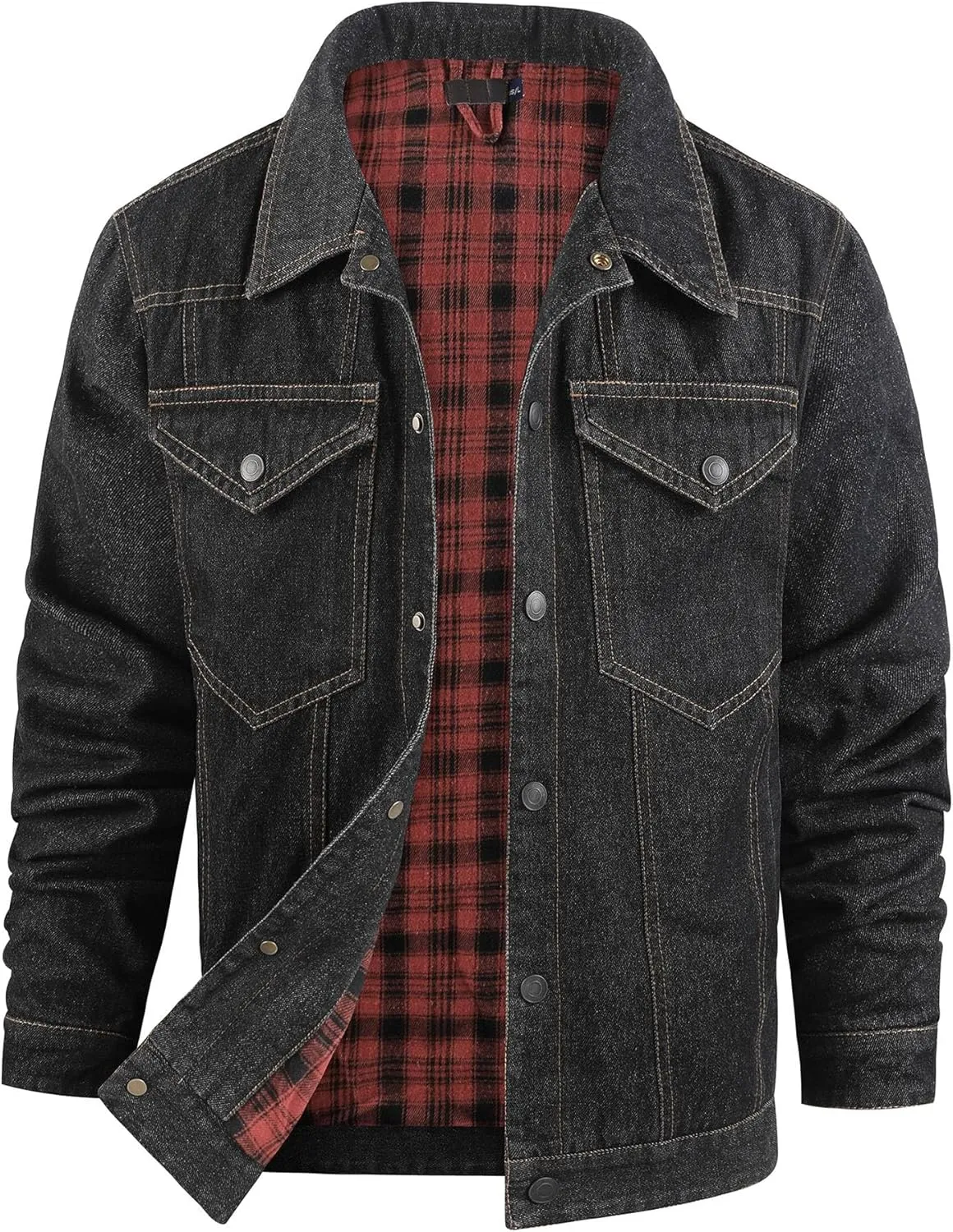 Jean Jacket Trucker Jackets for Men Classic Slim Fit Casual Outerwear Button Down Cowboy Cut Men's Denim Jacket