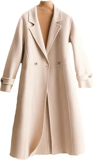 Jegsnoe Women Wool Coat Winter Wool Blend Coat Autumn Wool Long Jacket Female Cashmere Overcoat