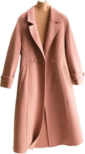 Jegsnoe Women Wool Coat Winter Wool Blend Coat Autumn Wool Long Jacket Female Cashmere Overcoat
