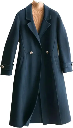 Jegsnoe Women Wool Coat Winter Wool Blend Coat Autumn Wool Long Jacket Female Cashmere Overcoat
