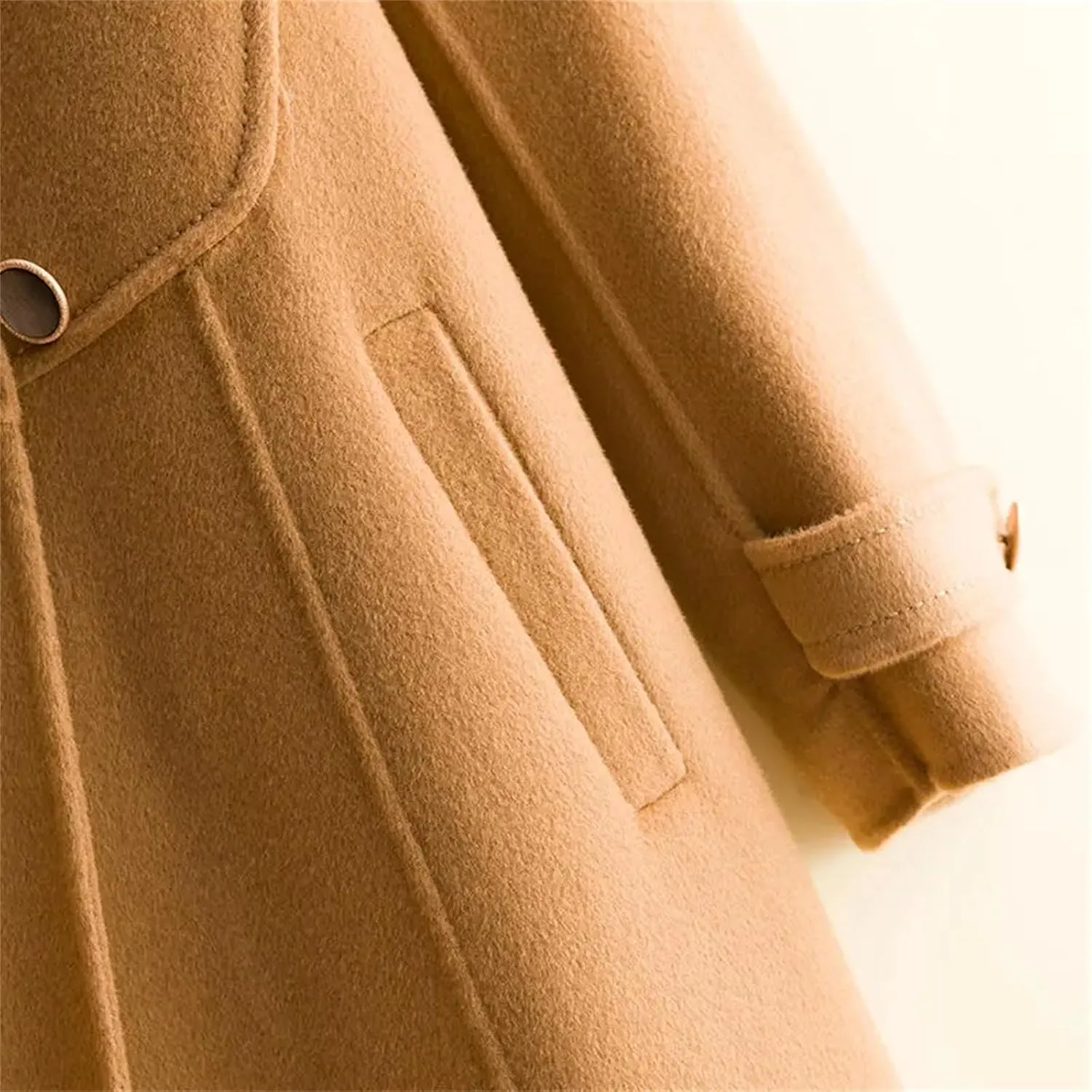 Jegsnoe Women Wool Coat Winter Wool Blend Coat Autumn Wool Long Jacket Female Cashmere Overcoat