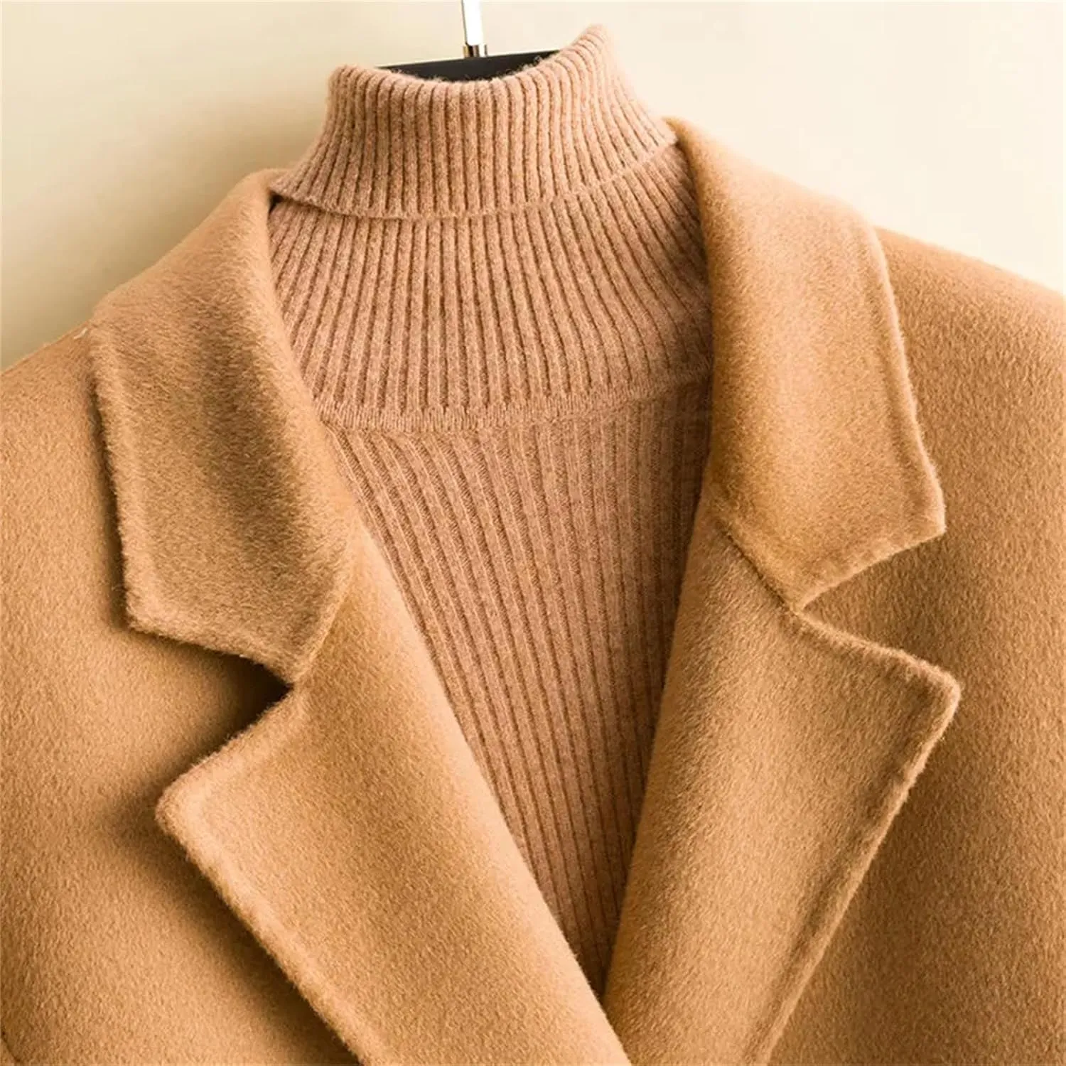 Jegsnoe Women Wool Coat Winter Wool Blend Coat Autumn Wool Long Jacket Female Cashmere Overcoat