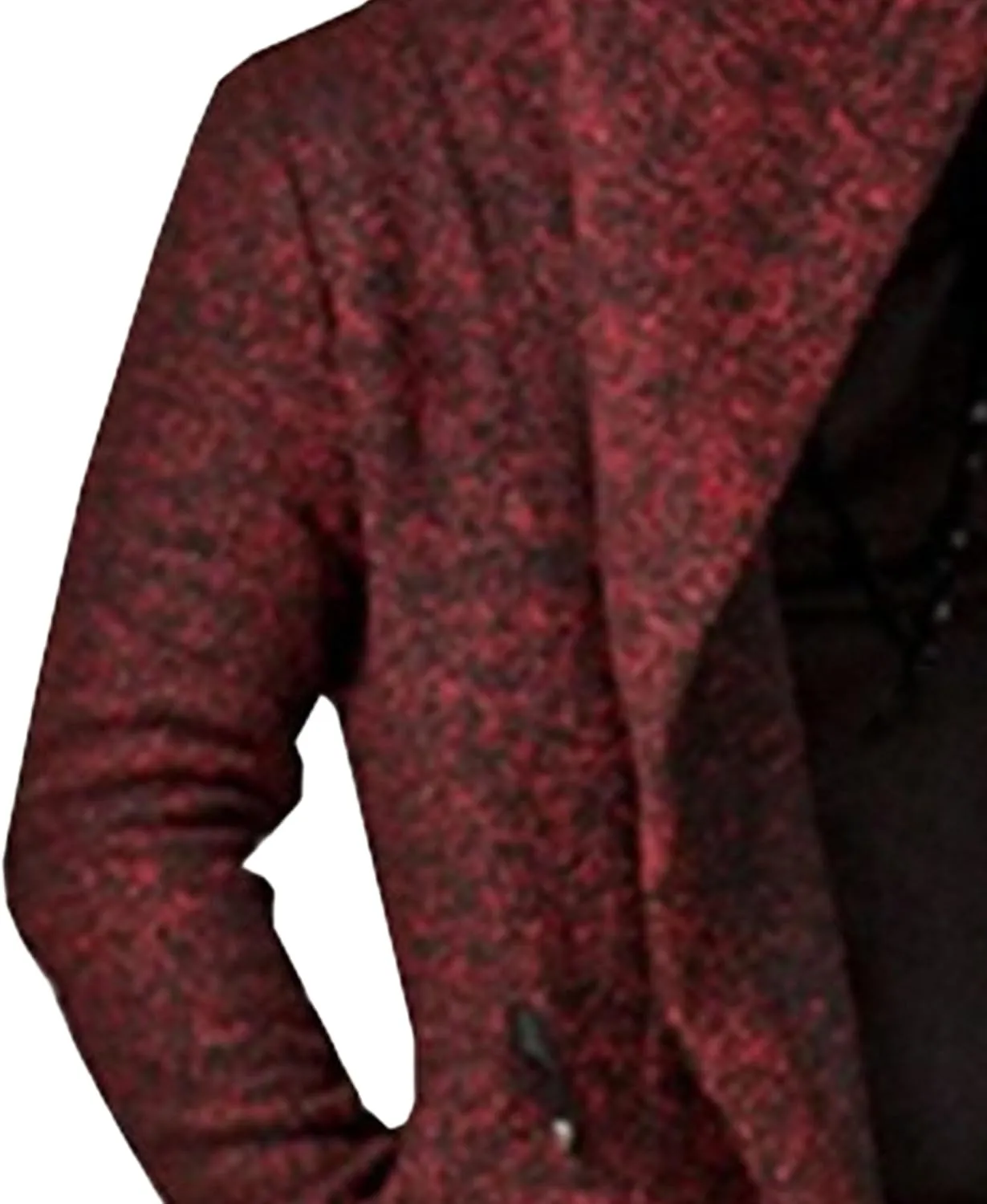 JEKE-DG Men's Asymmetrical Hem Hooded Coat Cardigan Vintage Long Coat Jacket Stylish Loose Fit Outdoor Overcoats