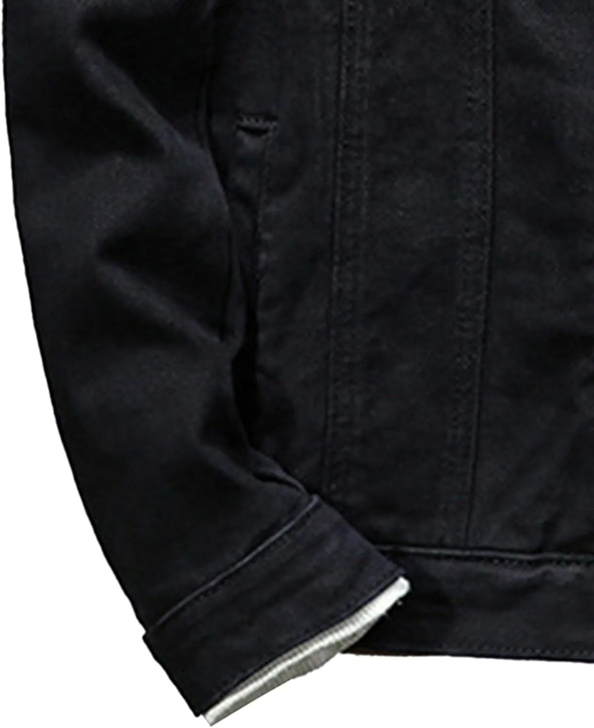 JEKE-DG Men's Classic Denim Jacket Casual Distressed Slim Fit Jean Jackets Long Sleeve Trucker Denim Coat