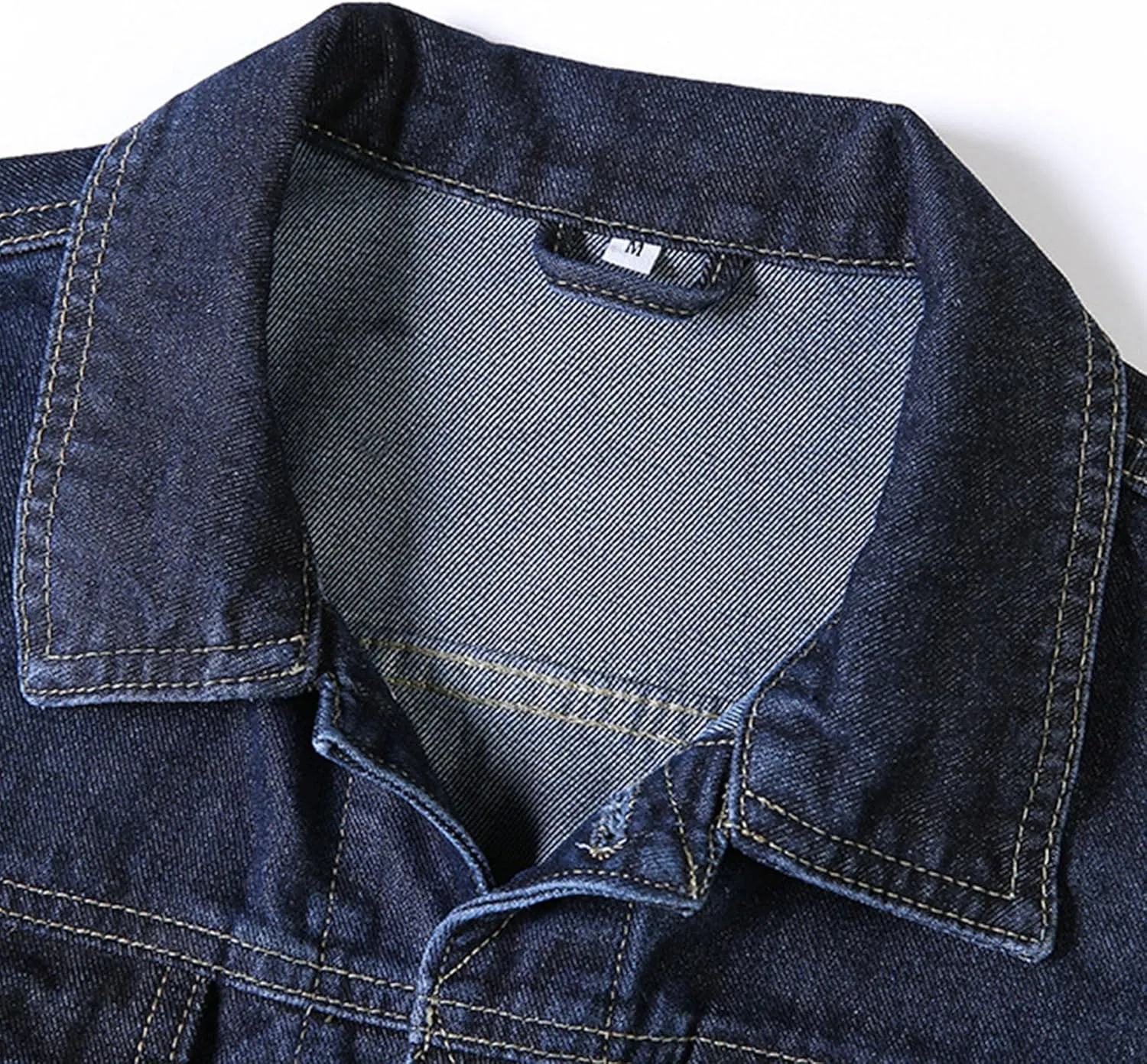 JEKE-DG Men's Classic Denim Waistcoat Sleeveless Motorcycle Trucker Jean Jackets Denim Biker Plus Size Outerwear