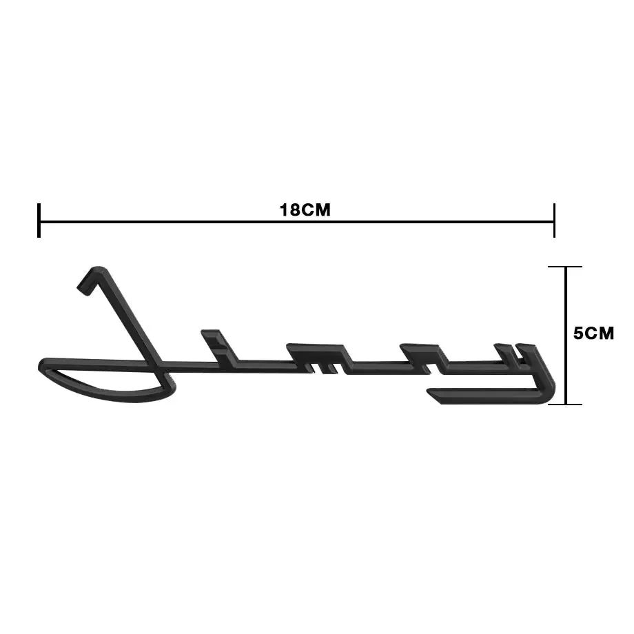 Jimny Cursive Retro Logo Badge (Black)