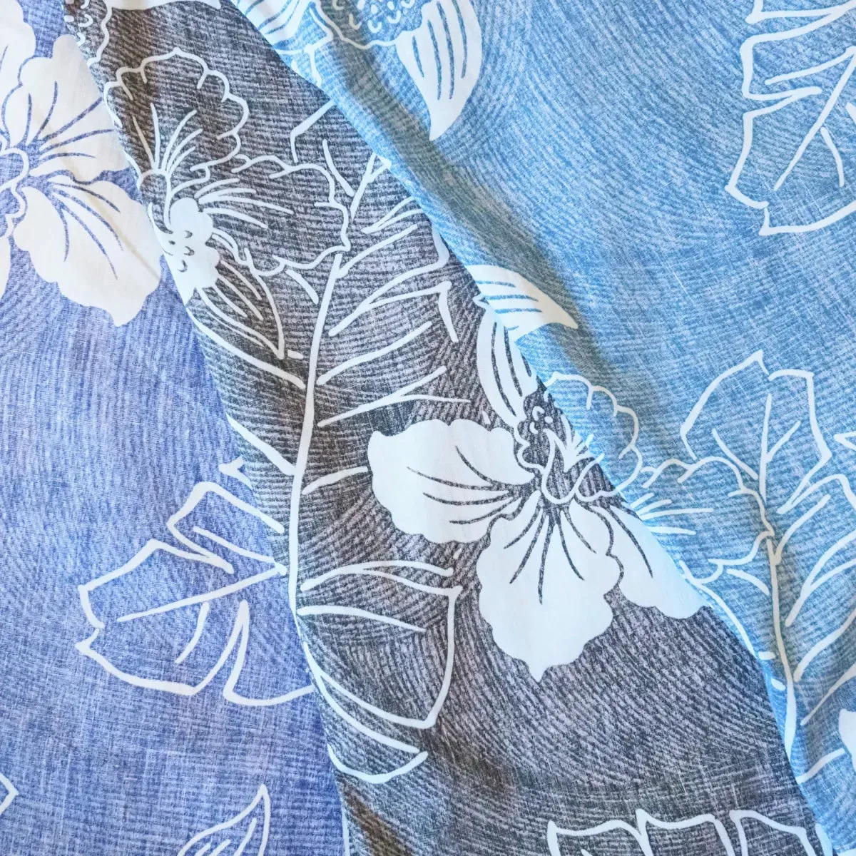 ka'anapali blue REVERSE print hawaiian cotton shirt