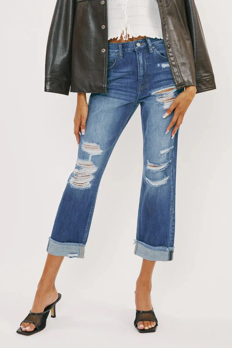 KanCan Eloise High Rise Slim Straight Jean