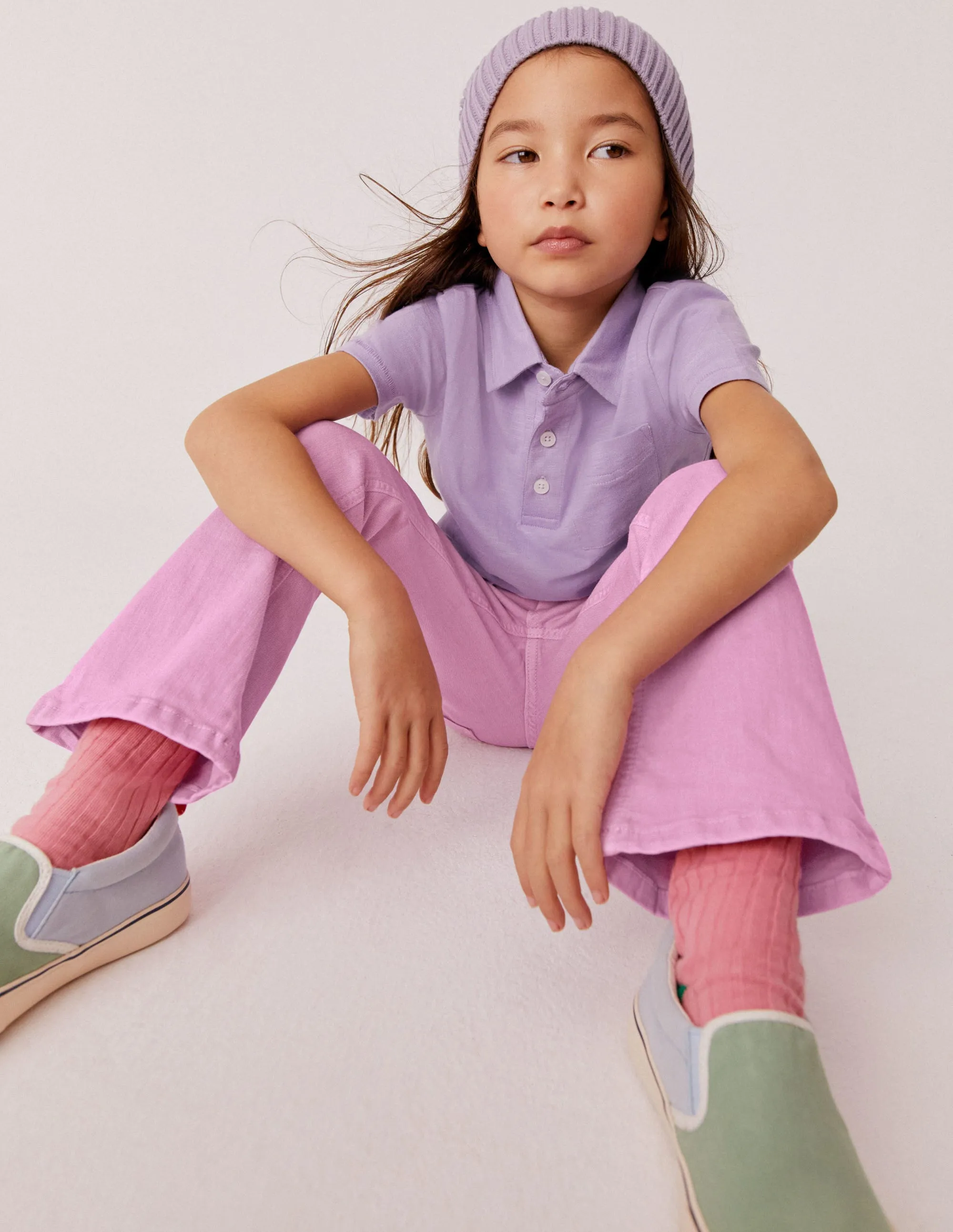 Kick Flare Jean-Lilac Pink