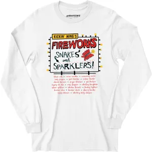 Kickin' Wing's Fireworks - Long Sleeve T-Shirt