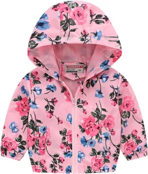 Kids Baby Boys Girls Cartoon Dinosaur Rainbow Camouflage Toddler Zip Windproof Jacket Hooded Winter down Coats for Girls