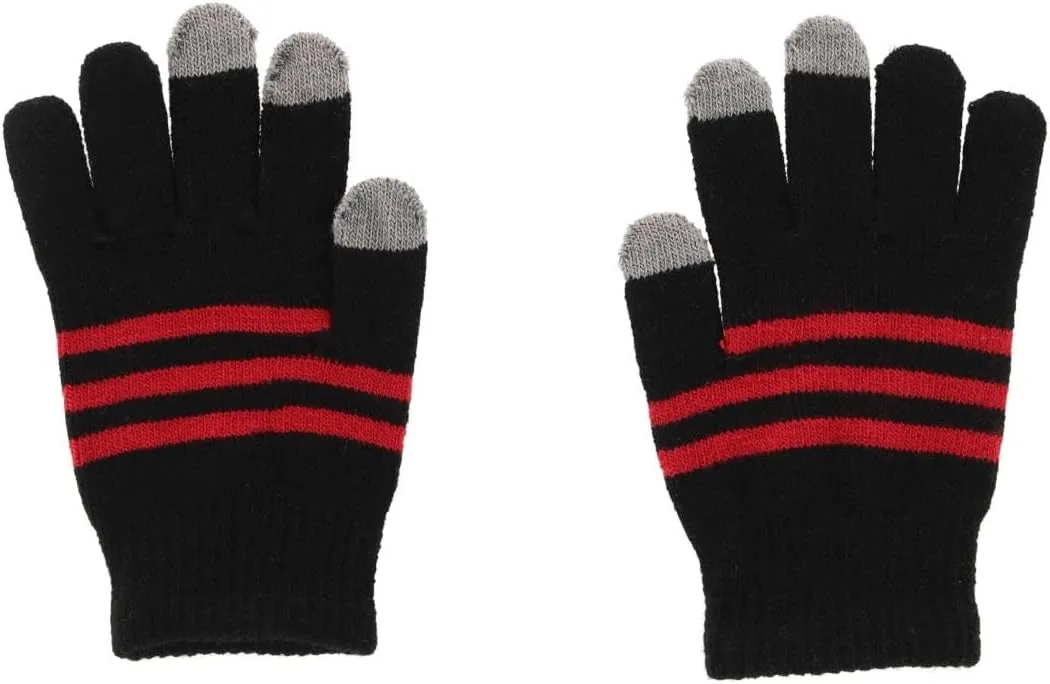 Kids' One Size Striped Touchscreen Winter Glove