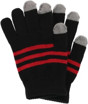 Kids' One Size Striped Touchscreen Winter Glove