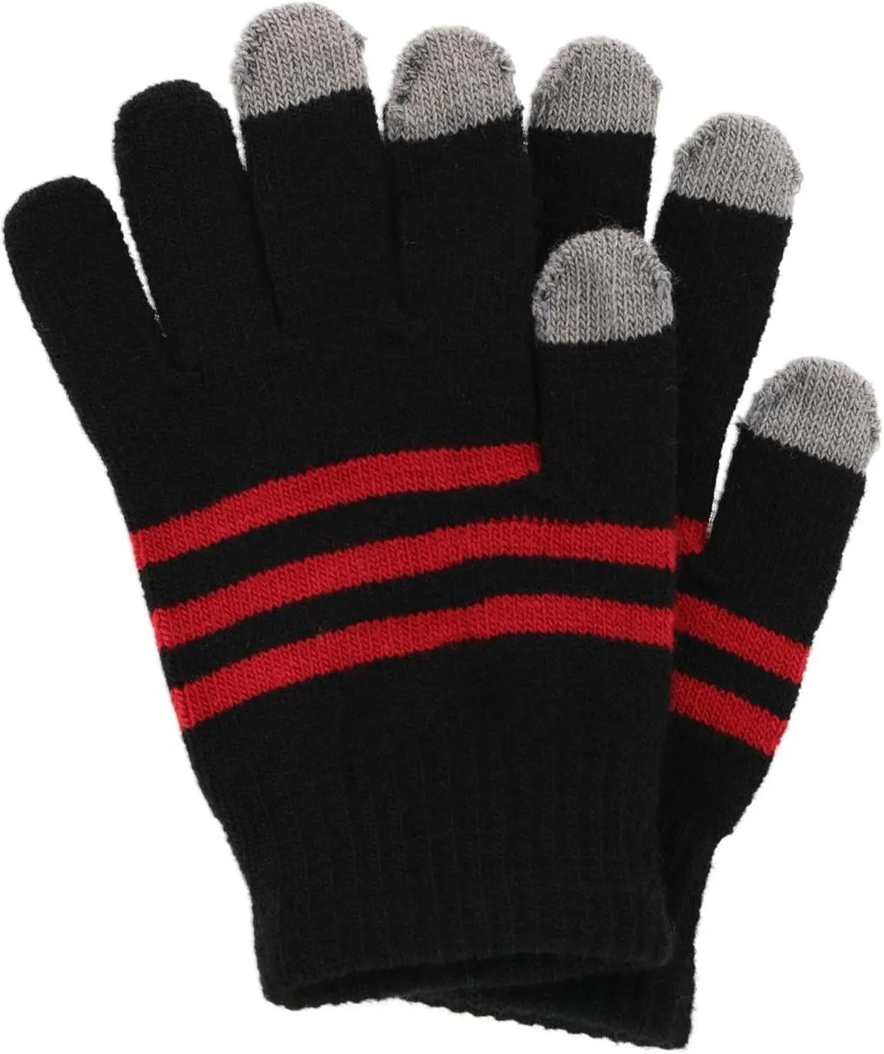 Kids' One Size Striped Touchscreen Winter Glove