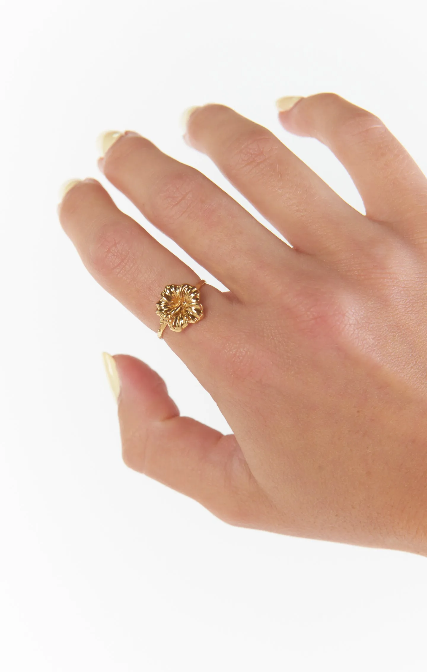 Ki.ele Jewelry Aloha Hibiscus Ring ~ 14K Gold