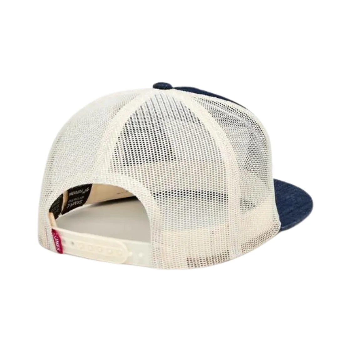 Kimes Ranch Panoramic Trucker Cap in Denim