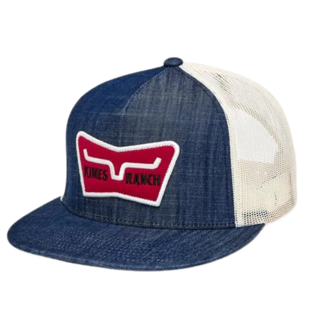 Kimes Ranch Panoramic Trucker Cap in Denim