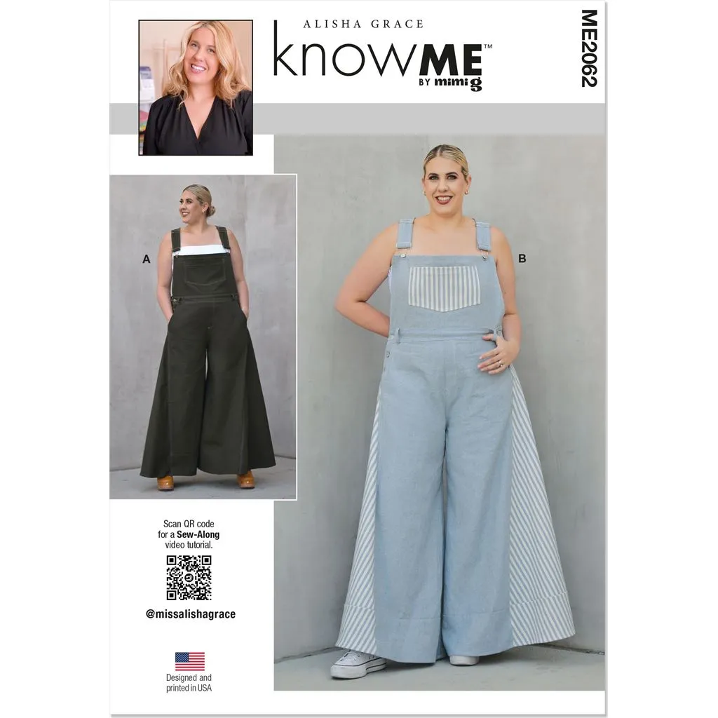 Know Me Pattern ME2062 Misses' Overalls by Alisha Grace