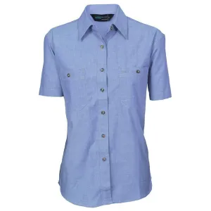 Ladies Chambray Short Sleeve Shirt