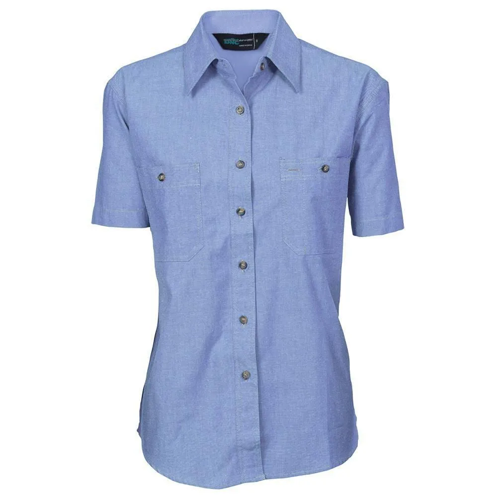 Ladies Chambray Short Sleeve Shirt