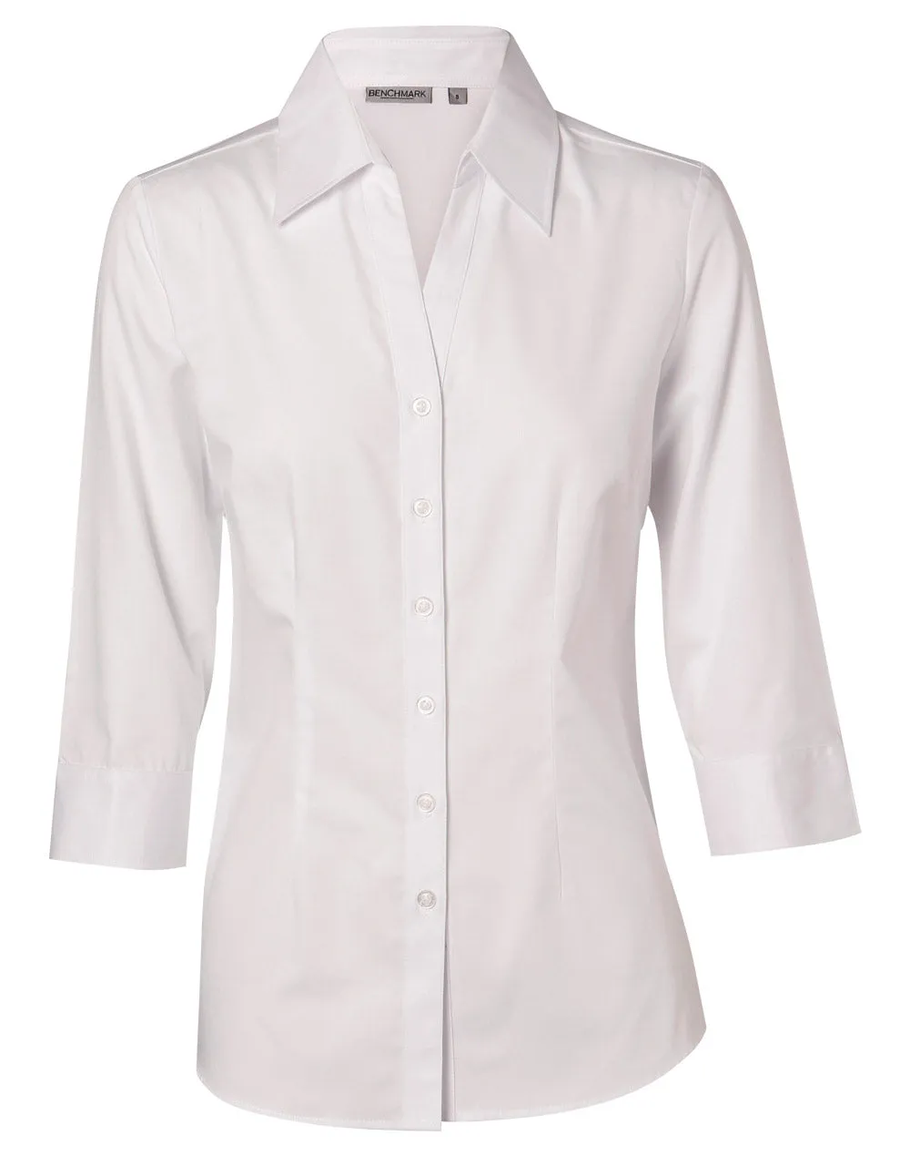 Ladies Cotton/Poly Stretch 3/4 Sleeve Shirt - M8020Q
