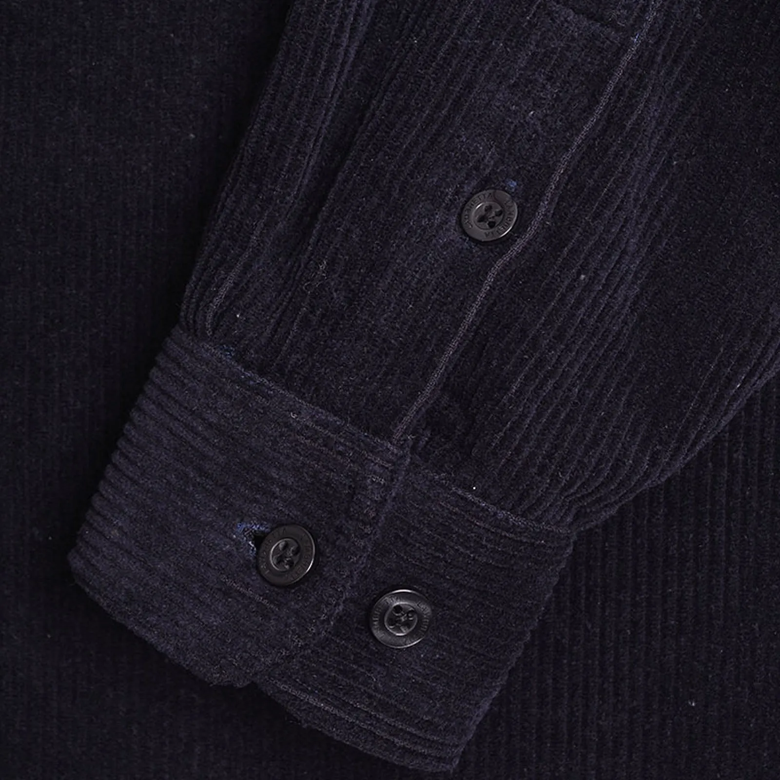 Lambretta Mens Cord Long Sleeve Corduroy Overshirt - Navy