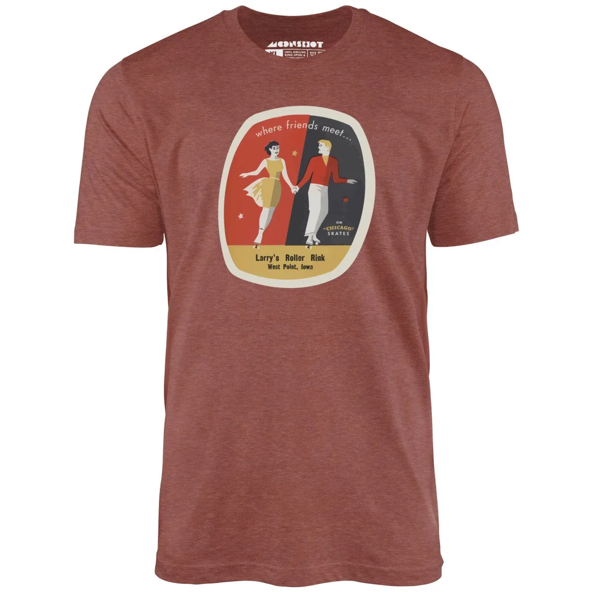 Larry's Roller Rink - West Point, IA - Vintage Roller Rink - Unisex T-Shirt