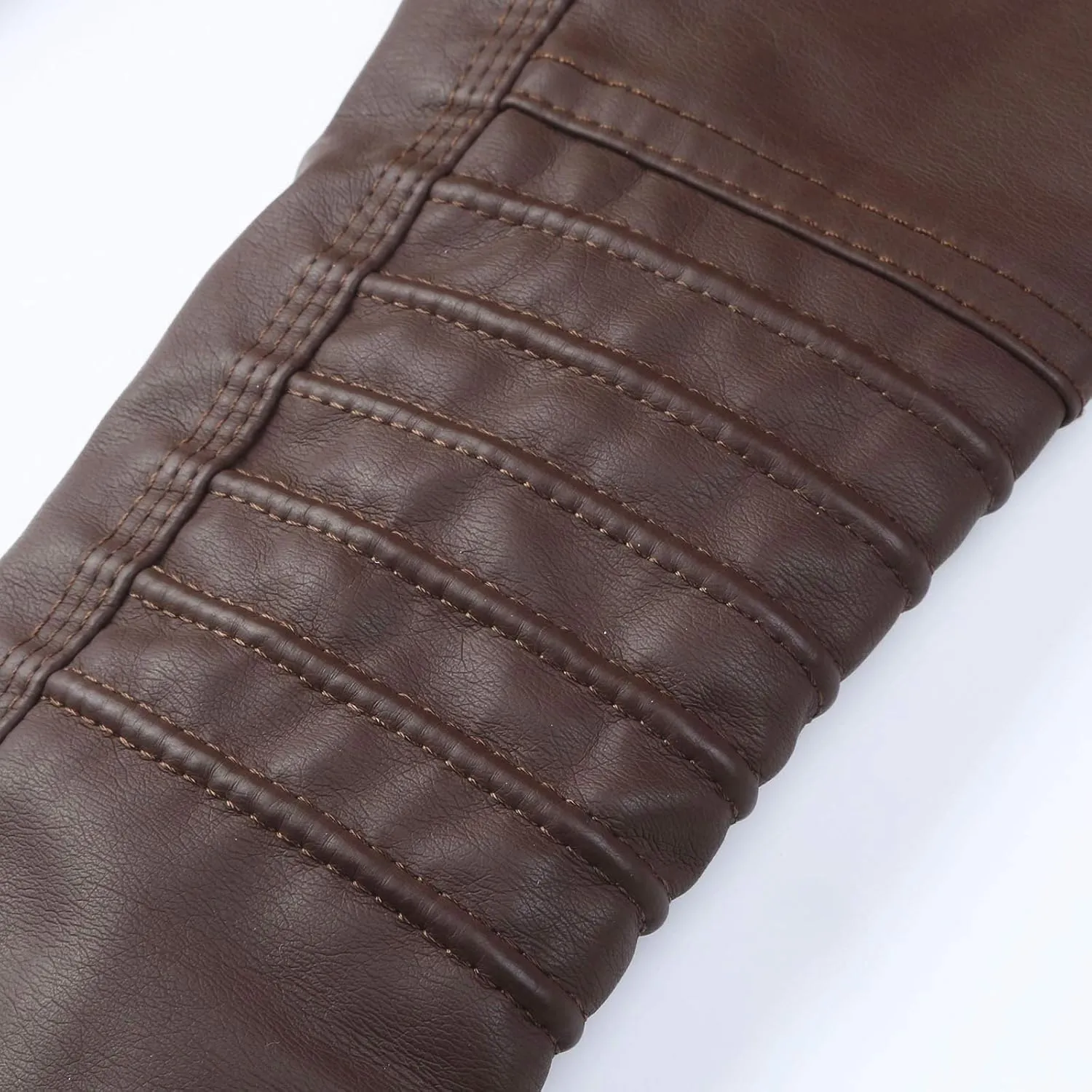 LCMTWX Brown Leather Jacket Women PU Leather Coat Jacket Locomotive Short Zipper Coat Jacket Leather Jackets White Leather