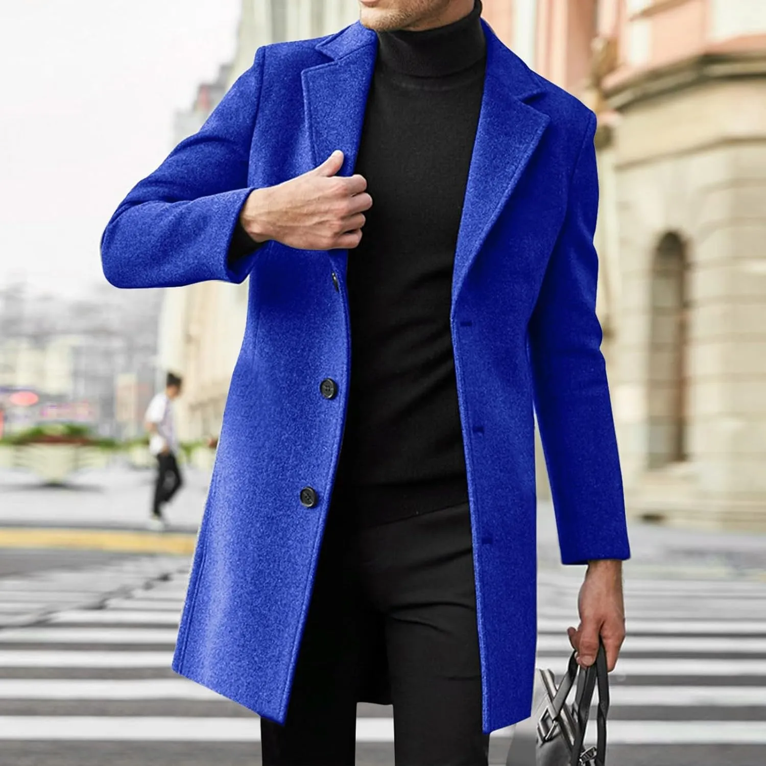 LCMTWX Coats for Men Cottonpadded Jacket Stand Collar Knitted Splice Sweater Coat Casual Men's Thicken Warm Winter Coat
