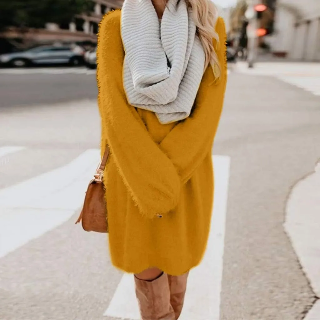 LCMTWX Long Sleeve Sweater Dress for Women Long Women's Dress Turtleneck Long Sleeve Knit Long Sleeve Sweater Dress for