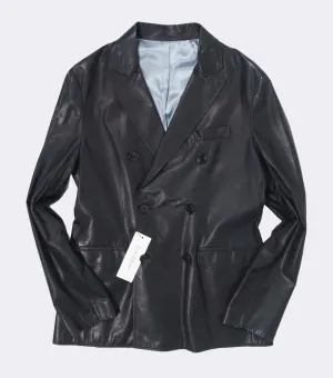 Leather Pea Coat