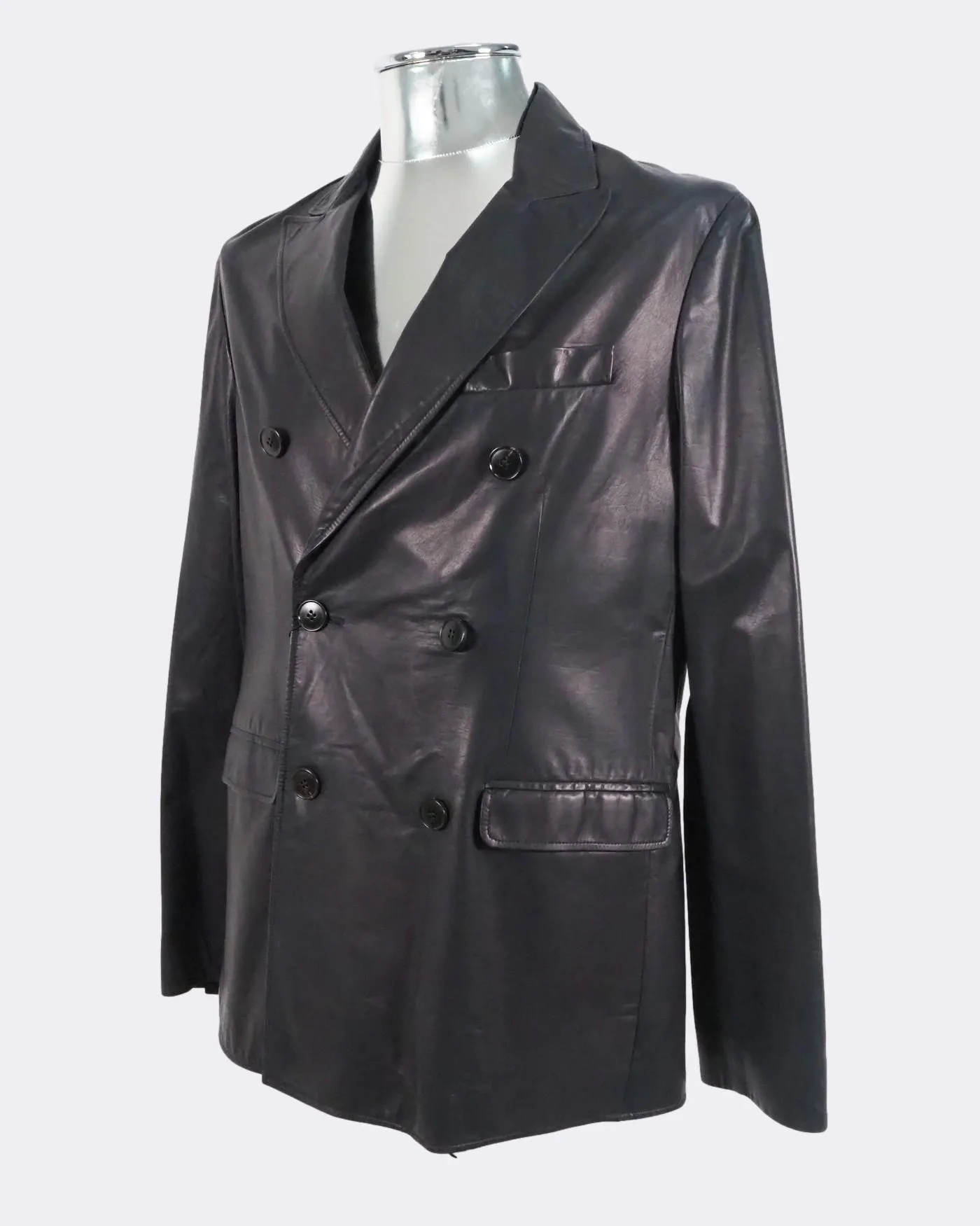 Leather Pea Coat